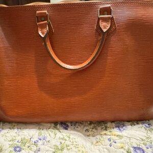 Louis Vuitton Orange Leather Tote